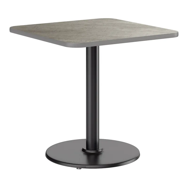 Lancaster Table & Seating 30" x 30" Reversible Gray / White Laminated Standard Height Table and Base Kit with 22" Cast Iron Base Best Price