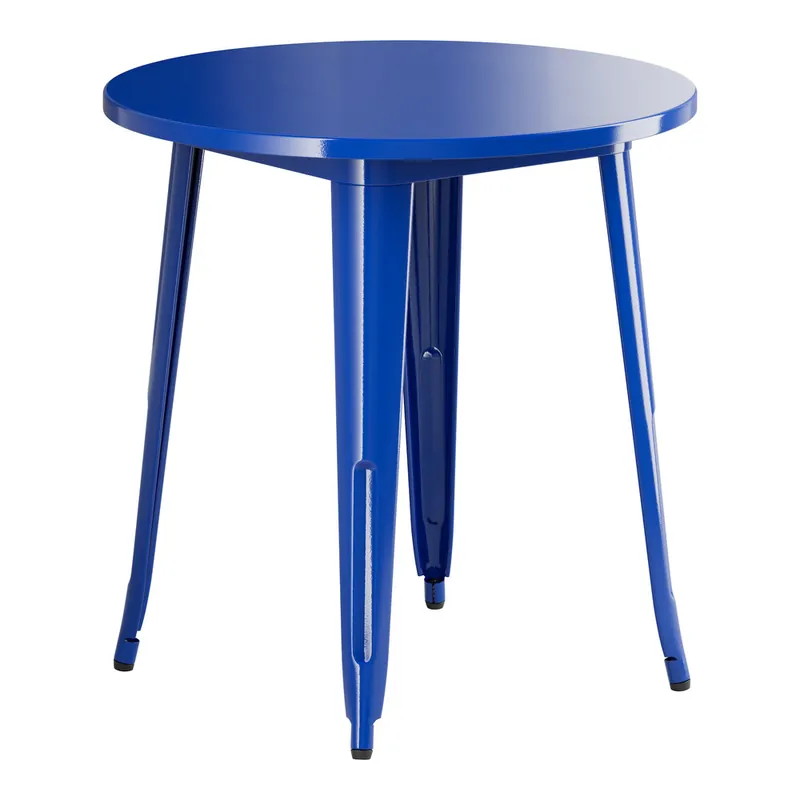 Lancaster Table & Seating Alloy 30" Round Blue Quartz Standard Height Outdoor Table While Supplies Last