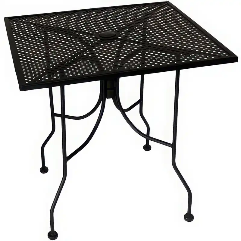 Price Cut American Tables & Seating ALM3636 36" x 36" Square Top Outdoor Table with Umbrella Hole