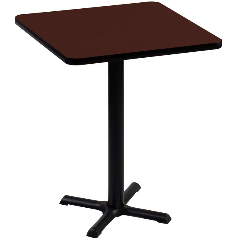 Best Seller Correll 36" Square Cherry Finish Bar Height High Pressure Cafe / Breakroom Table