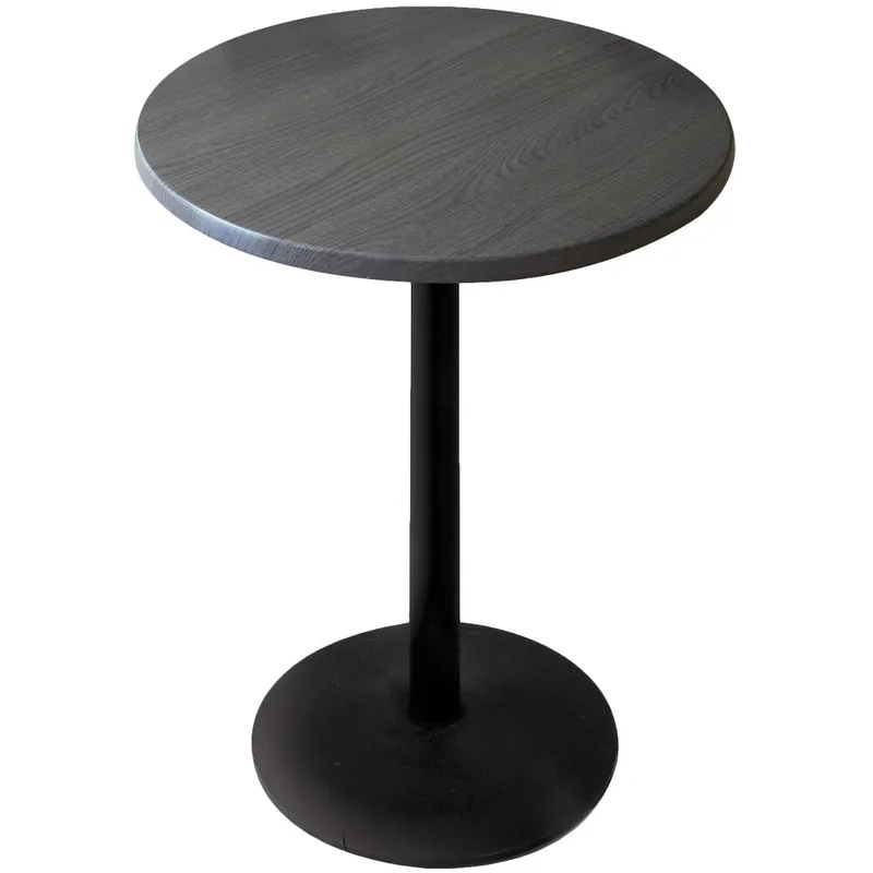 Discount Holland Bar Stool OD214-2242BWOD30RChar 30" Round Charcoal Outdoor / Indoor Bar Height Table with Round Base