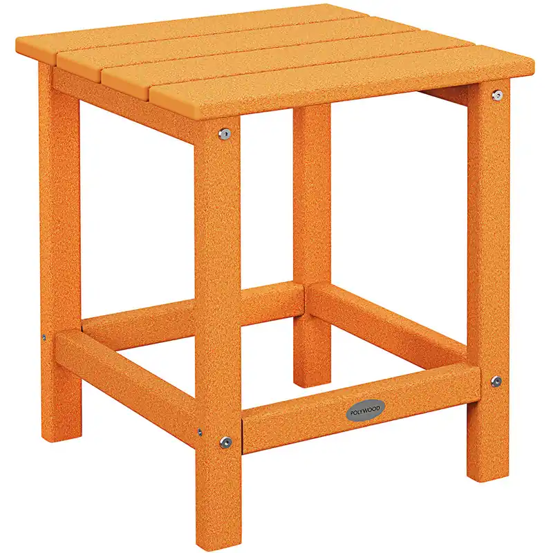 POLYWOOD Long Island 18" Tangerine Side Table Free Delivery