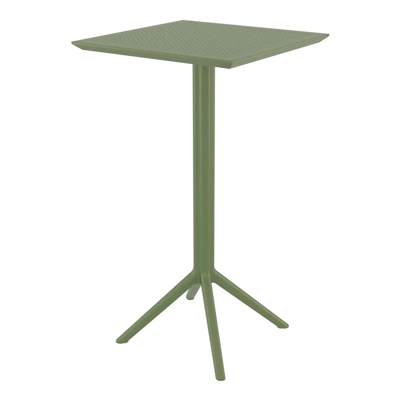 Siesta Sky 23 5/8" Square Olive Green Bar Height Foldable Table Exclusive Offer