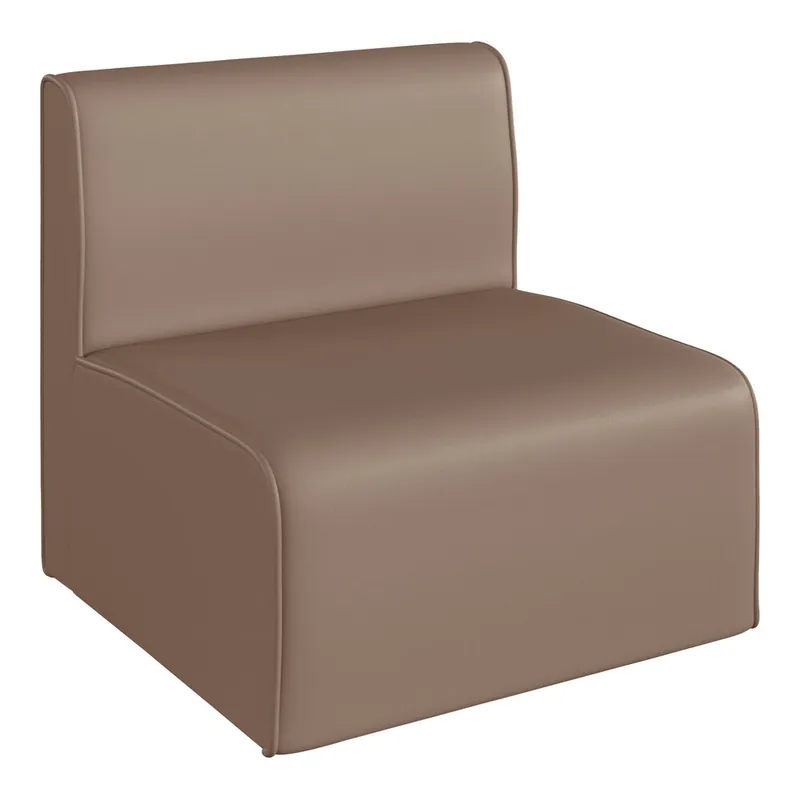 Discount Flash Furniture Bright Beginnings 9 3/4" Neutral Vinyl Soft Seating Modular Chair