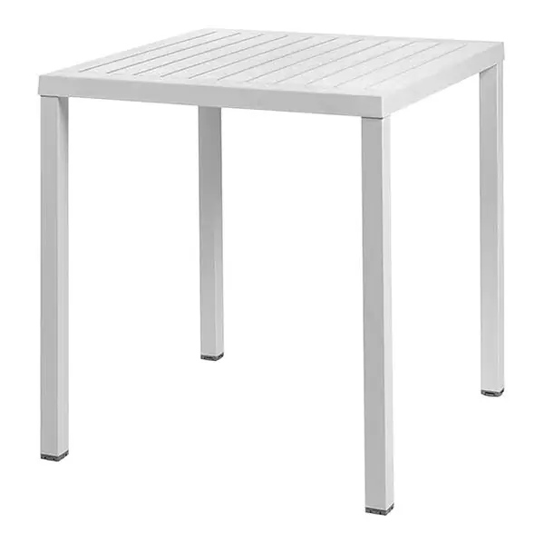 Nardi Cube 27 9/16" x 27 9/16" Square Bianco Resin Standard Height Stackable Table Seasonal Sale