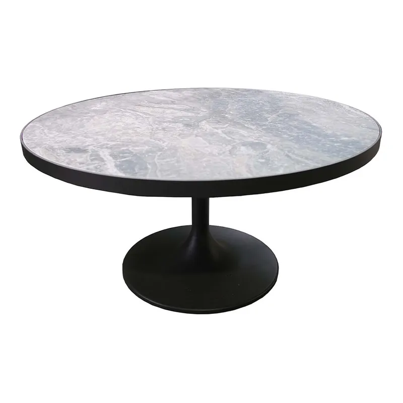 Outdoor Interiors Portofino Orobico 32" Round Sintered Stone and Aluminum Coffee Table Big Sale