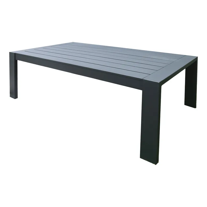 Outdoor Interiors Siena 47" x 25" Black Aluminum Coffee Table Mega Sale