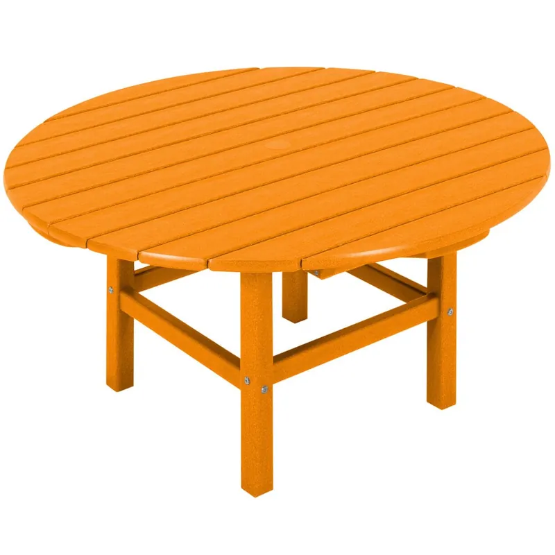 POLYWOOD 38" Tangerine Round Conversation Table Direct From Manufacturer