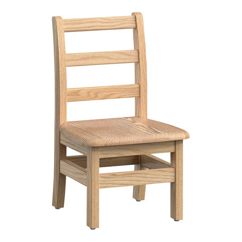 Foundations Little Scholars 10" Wood Ladder Back Kid's School Chair - 2/Set Bulk Order