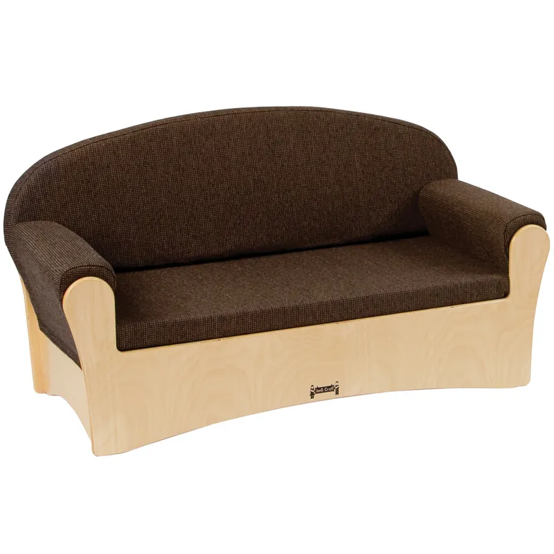 Fast Shipping Jonti-Craft Baltic Birch 3770JC Komfy 42 1/2" x 19 1/2" x 23" Espresso Children's Wood Sofa