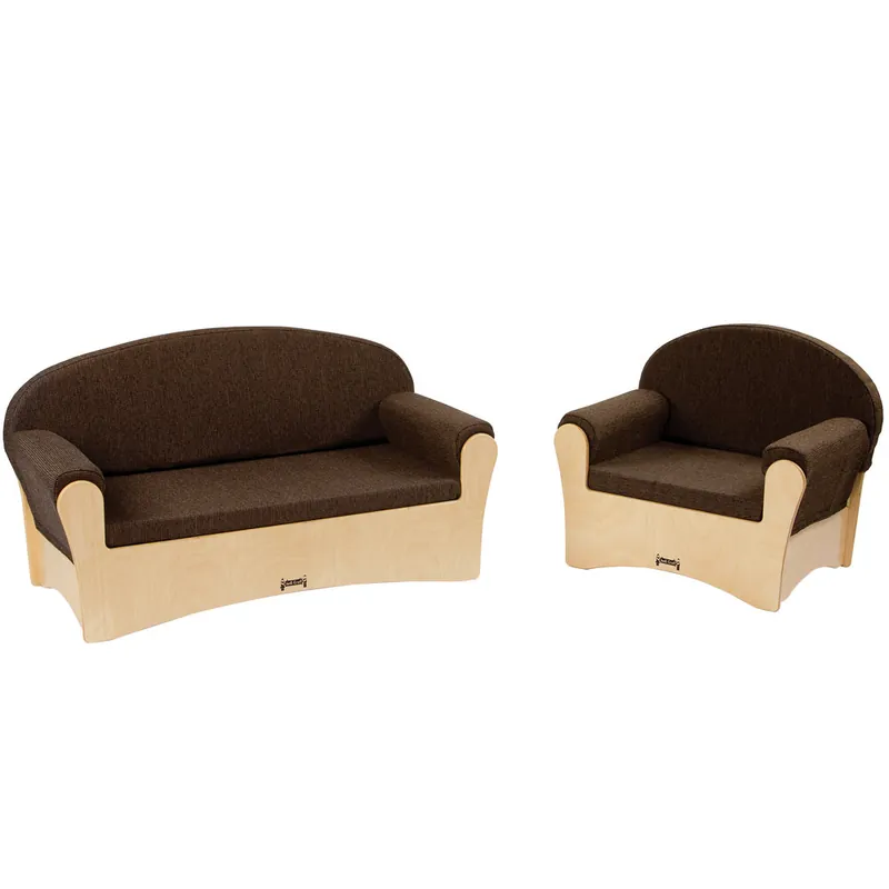 Jonti-Craft Baltic Birch 3772JC Komfy 2-Piece Espresso Children's Wood Living Room Set One Day Deal