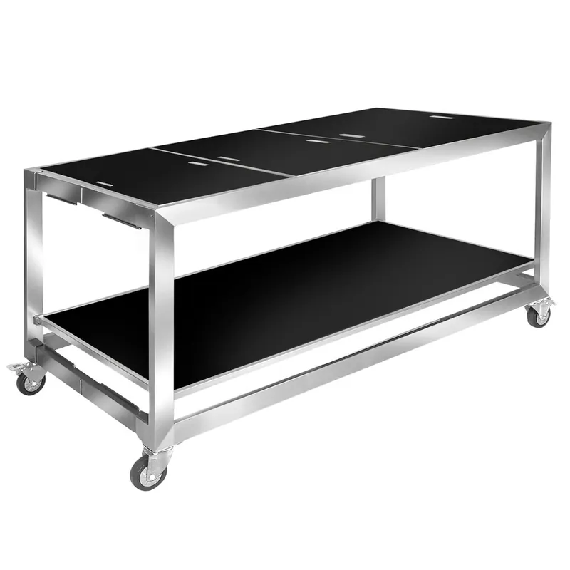 Eastern Tabletop HT4820GB Hub Buffet 66" x 30 3/4" x 32 1/4" Black Banquet Table Mega Sale