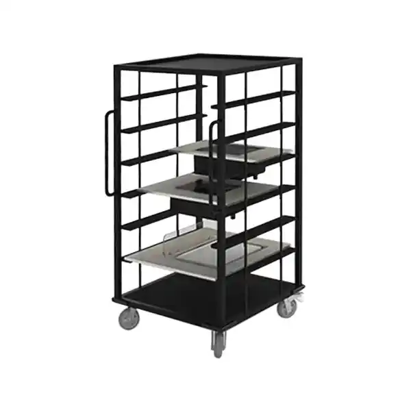 Bargain Bon Chef Nexus 37 1/2" x 37 1/2" x 74" Transport and Storage Cart - 6-10 Panel Capacity