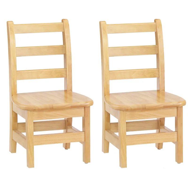 Money Back Guarantee Jonti-Craft Baltic Birch 5908JC2 8" Children's Ladderback Chair - 2/Set