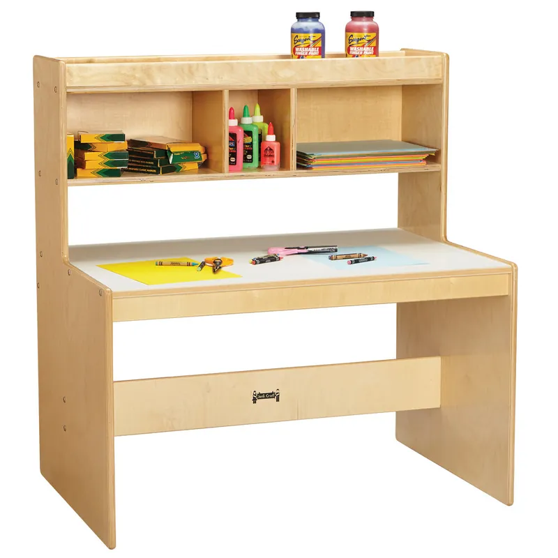 Jonti-Craft 36" Children's Writing Desk - Wooden w/ Laminate Top & Shelf Premium