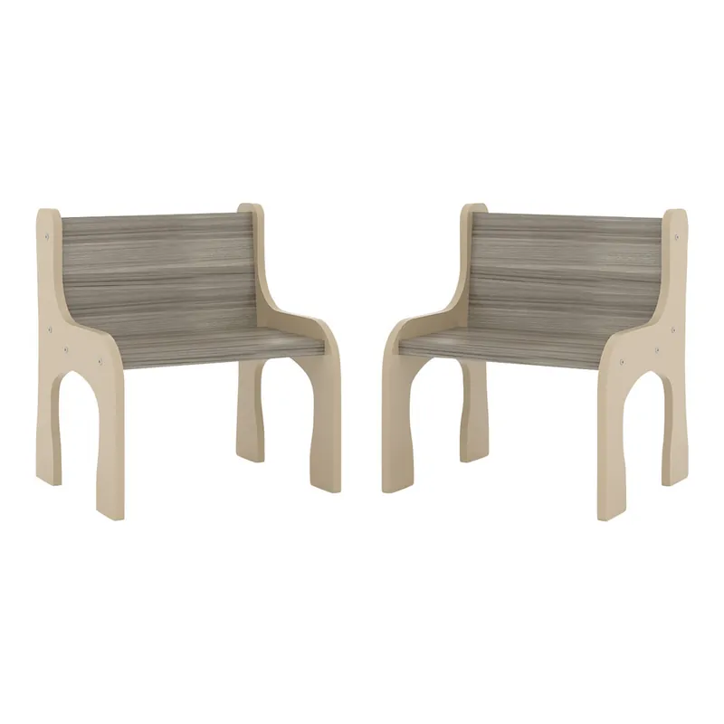 Tot Mate TM2136R.S3322 Shadow Elm 10" Laminate Activity Chair; Unassembled Final Sale