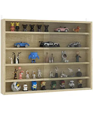 Buy Today 5-Tier Display Cabinet with 4 Adjustable Shelves, and