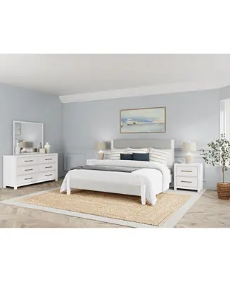 CLOSEOUT! Catriona 3pc Bedroom Set (King Upholstered Bed, Dresser & 2-Drawer Nightstand) Bargain