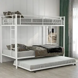 Twin Over Twin Bunk Bed With Trundle Sale