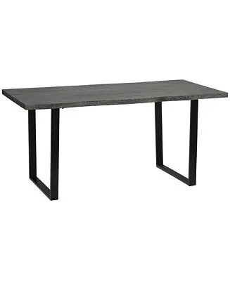 Wavy-Edge Modern Dining Table for 6 People, Wood Kitchen Table Low Price