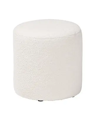 No Minimum Order Furniture Tori 13.8" Wood Upholstered Ottoman