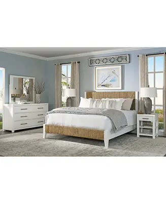 Markdown CLOSEOUT! Catriona 3pc Bedroom Set (King Woven Bed, Dresser & Open Nightstand)