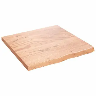 Wall Shelf Light Brown 23.6"x23.6"x(0.8"-1.6") Treated Solid Wood Oak Price Cut