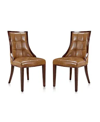 Last Chance Fifth Avenue 2-Piece Leatherette Upholstered Dining Chair Set