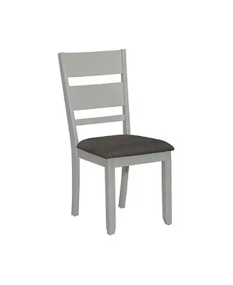 Reduced Price Slat Back Uph Side Chair (RTA) - Set of 2 Transitional White