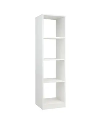 Special Discount 5 Tiers 4-Cube Narrow Bookshelf with 4 Anti-Tipping Kits