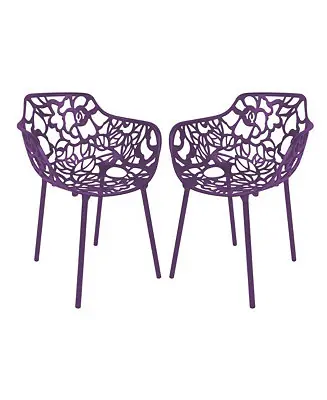 Handmade Modern Devon Aluminum Armchair, Set of 2