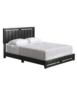 Professional Grade Belle Upholstered Platform Bed with Headboard, Mattress Foundation with Strong 14 Wood Slat Supports, No Box Spring Required