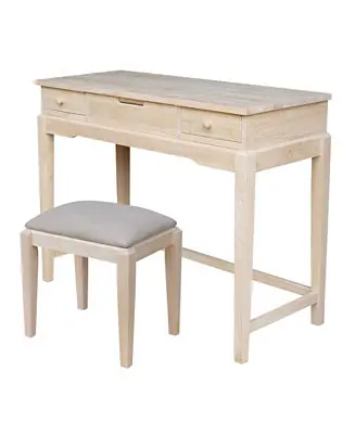 Hassle-Free Returns Vanity Table with Vanity Bench
