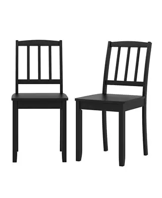 Wood Dining Chair Set of 2 with Rubber Wood Legs Hassle-Free Returns