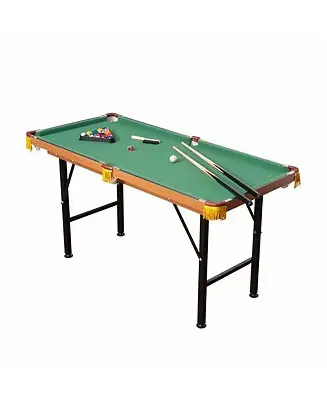 Deal Fleece Top Pool Table Set with Balls, Cues, and Rack for Home Game Room