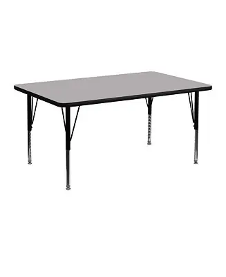 24X48 Rectangle Laminate Adjustable Preschool Activity Table Warranty Included