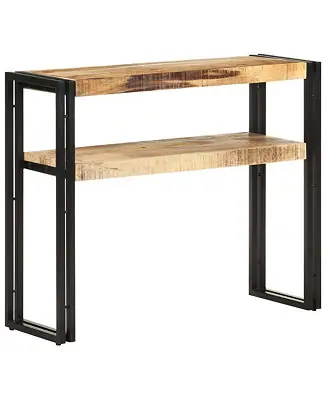 Luxury Console Table 35.4"x11.8"x29.5" Rough Mango Wood