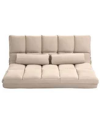 Budget Convertible Floor Sofa with Adjustable Backrest and Headrest