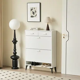 Modern Tipping Bucket Shoe Cabinet with Ample Storage Grab Now
