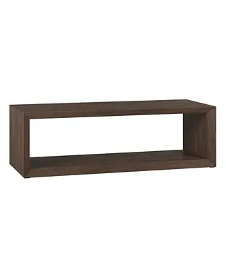 Osmond 58" Wide Rectangular Coffee Table in Alder Brown Grab Now