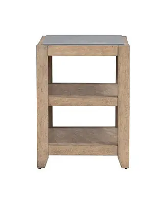Special Offer Millstone Chairside Table with Unique Tile Top for Living Room - Nutmeg Oak Wood