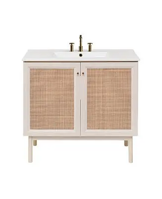 36" MDF3-Hole Widespread Sink Top Freestanding Bathroom Vanity While Supplies Last