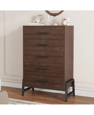 Tall Multi-Drawer Wooden Bedroom Dresser Freestanding Storage Organizer Super Sale