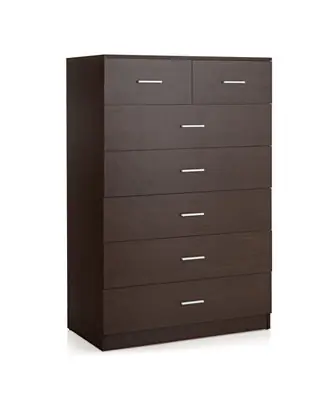 Professional Grade Wooden Chest of Drawers with Anti-toppling Device and Metal Handles