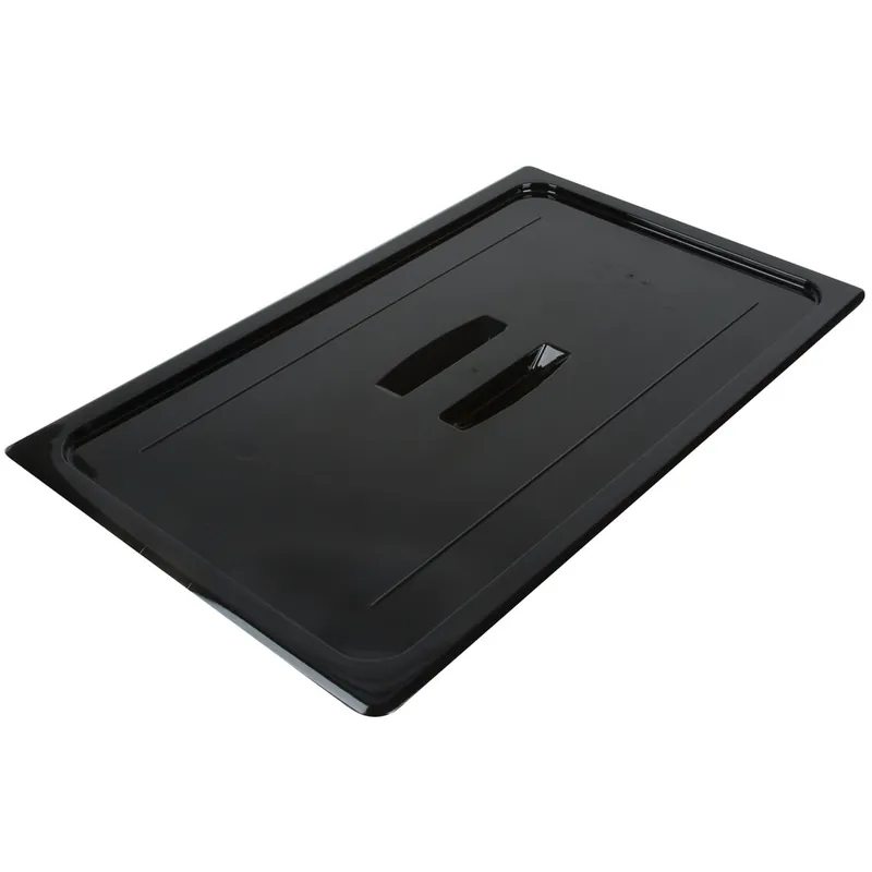 Cambro 10CWCH110 Camwear® Full Size Black Polycarbonate Handled Lid Special Discount