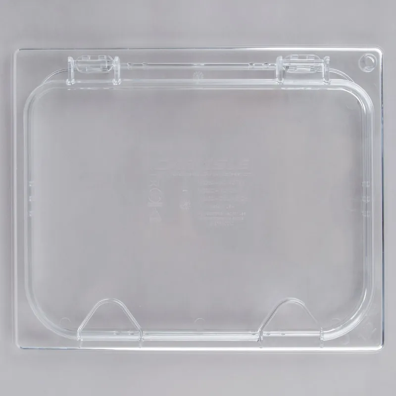 Worldwide Shipping Carlisle 10239Z07 StorPlus EZ Access 1/2 Size Clear Polycarbonate Hinged Lid with One Notch
