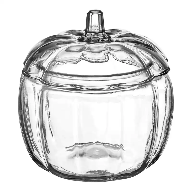 Money Back Guarantee Anchor Hocking Glass Pumpkin Jar w/ Lid (2.2 Qt.)