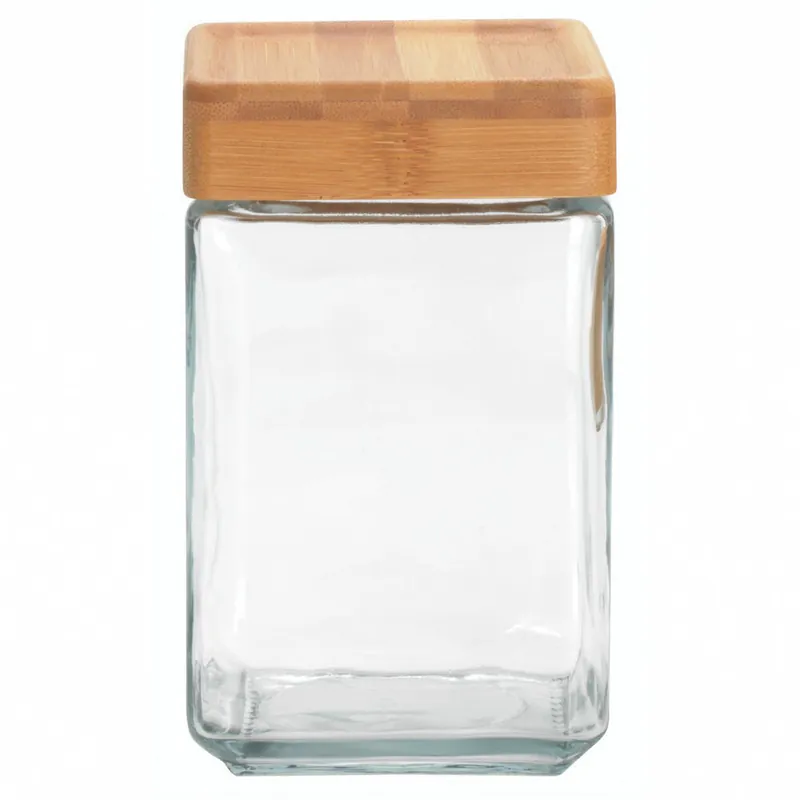 Anchor Hocking 97538 1.5 Qt. Glass Jar with Bamboo Lid- 4/Case Trusted Brand