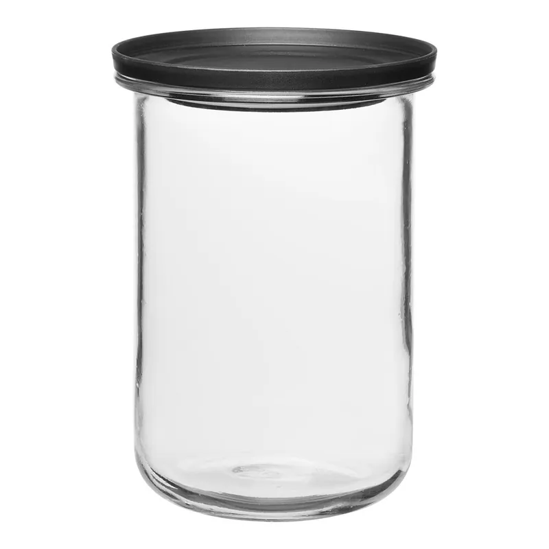 Direct From Manufacturer Anchor Hocking Goode 2 Gallon Stackable Glass Sundry Jar with Black Lid 13868
