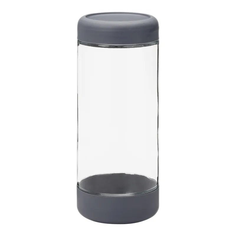 Modern Anchor Hocking Securelock Revolution 2 Qt. Stackable Glass Jar with Threaded Lid 13875 - 4/Case